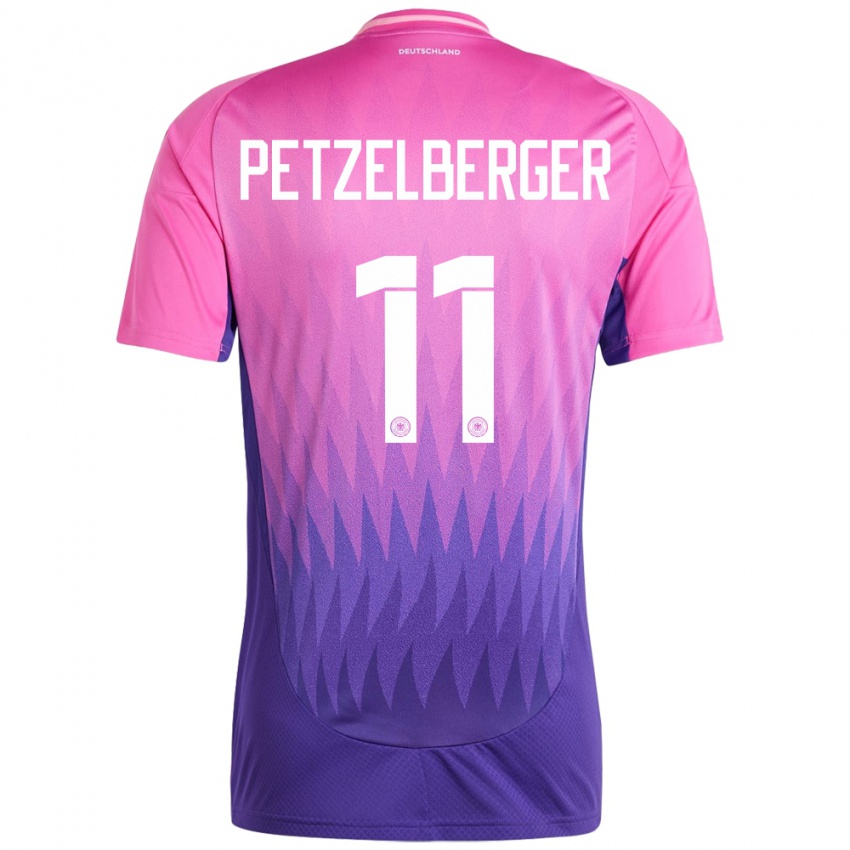 Niño Camiseta Alemania Ramona Petzelberger #11 Rosado Morado 2ª Equipación 24-26 La Camisa Argentina