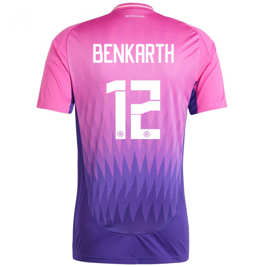 Niño Camiseta Alemania Laura Benkarth #12 Rosado Morado 2ª Equipación 24-26 La Camisa Argentina