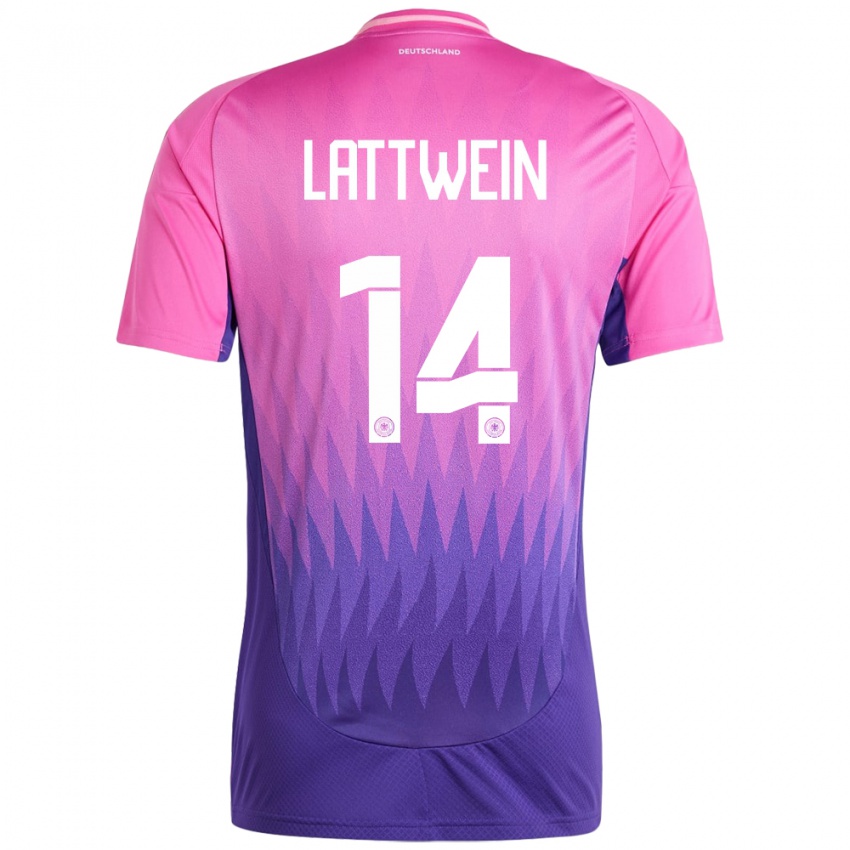 Niño Camiseta Alemania Lena Lattwein #14 Rosado Morado 2ª Equipación 24-26 La Camisa Argentina