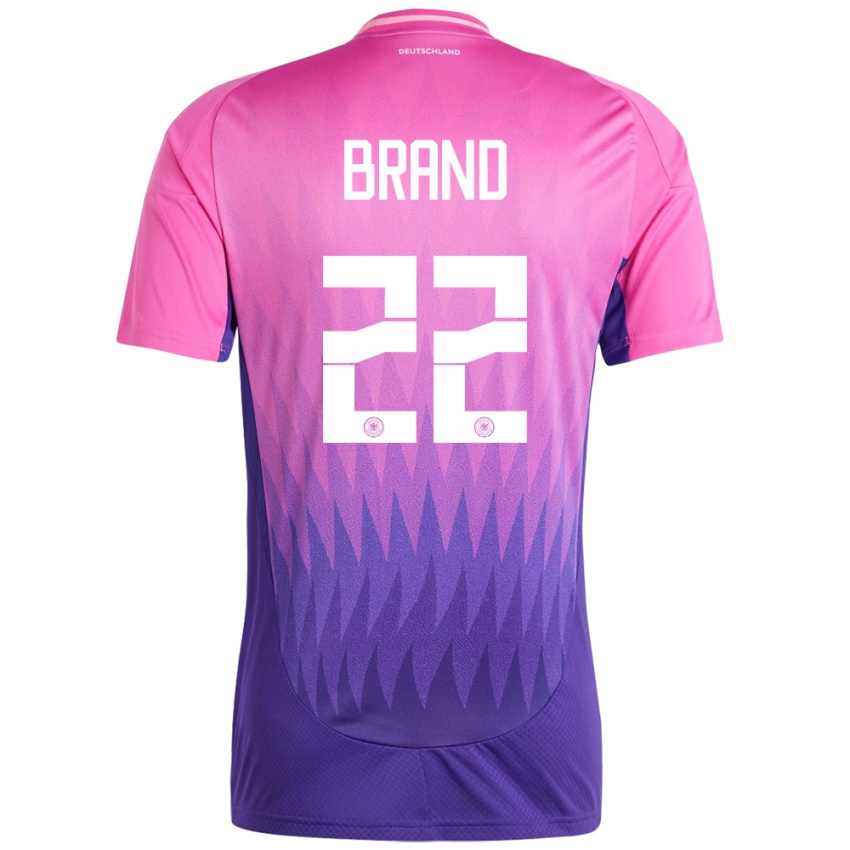 Niño Camiseta Alemania Jule Brand #22 Rosado Morado 2ª Equipación 24-26 La Camisa Argentina