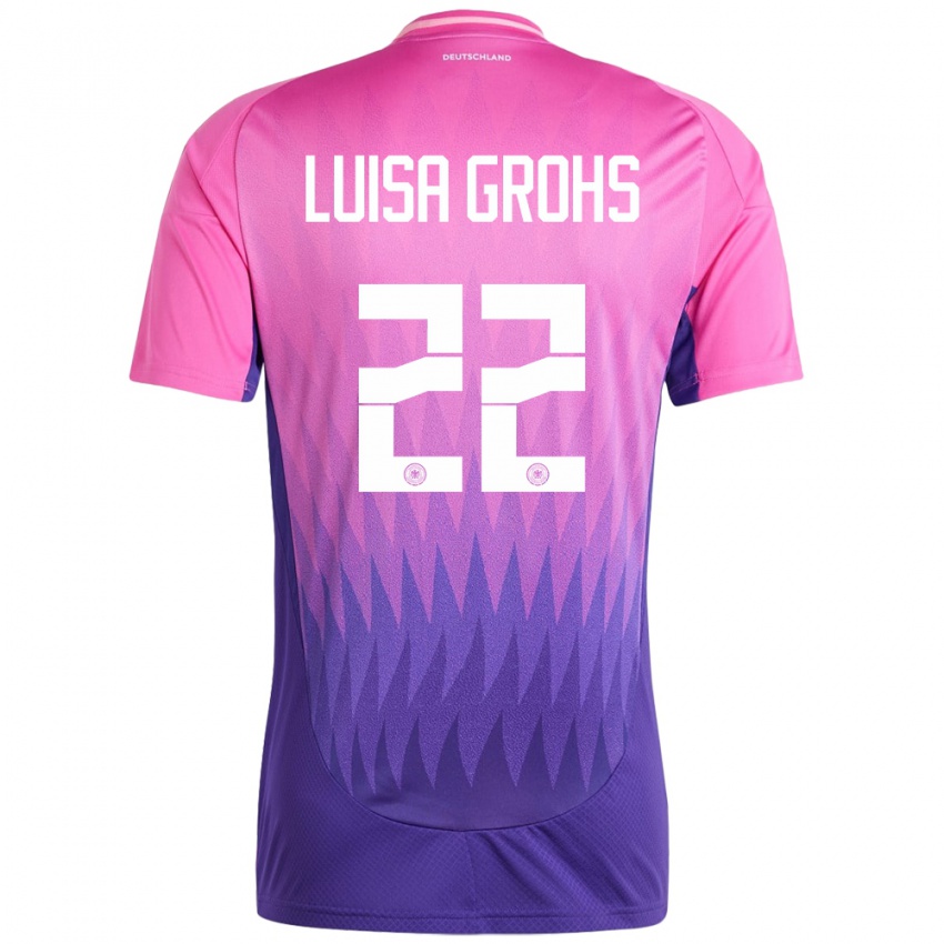 Niño Camiseta Alemania Maria Luisa Grohs #22 Rosado Morado 2ª Equipación 24-26 La Camisa Argentina