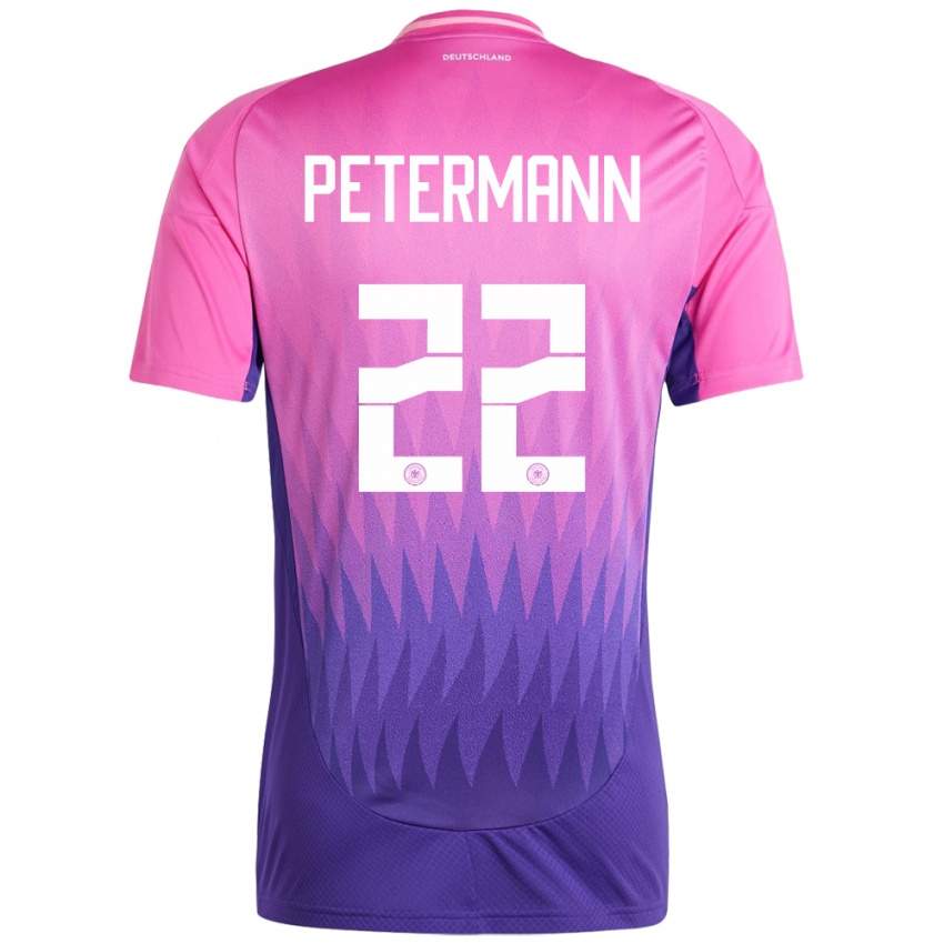 Niño Camiseta Alemania Lena Petermann #22 Rosado Morado 2ª Equipación 24-26 La Camisa Argentina