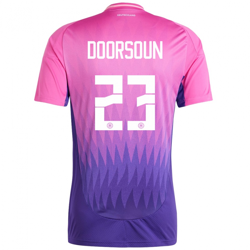 Niño Camiseta Alemania Sara Doorsoun #23 Rosado Morado 2ª Equipación 24-26 La Camisa Argentina