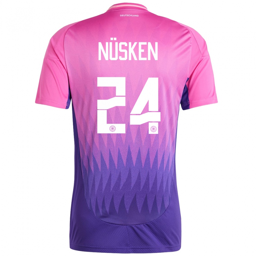 Niño Camiseta Alemania Sjoeke Nusken #24 Rosado Morado 2ª Equipación 24-26 La Camisa Argentina