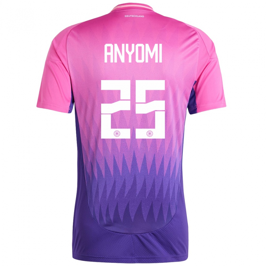 Niño Camiseta Alemania Nicole Anyomi #25 Rosado Morado 2ª Equipación 24-26 La Camisa Argentina