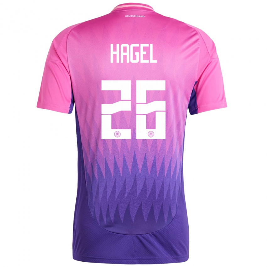 Niño Camiseta Alemania Chantal Hagel #26 Rosado Morado 2ª Equipación 24-26 La Camisa Argentina