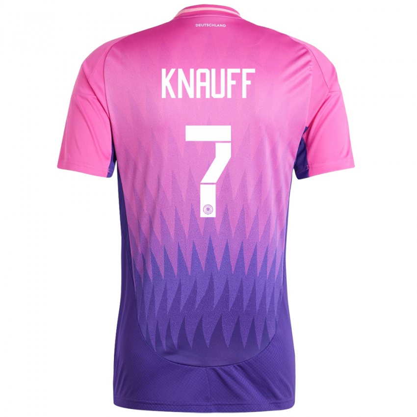 Niño Camiseta Alemania Ansgar Knauff #7 Rosado Morado 2ª Equipación 24-26 La Camisa Argentina