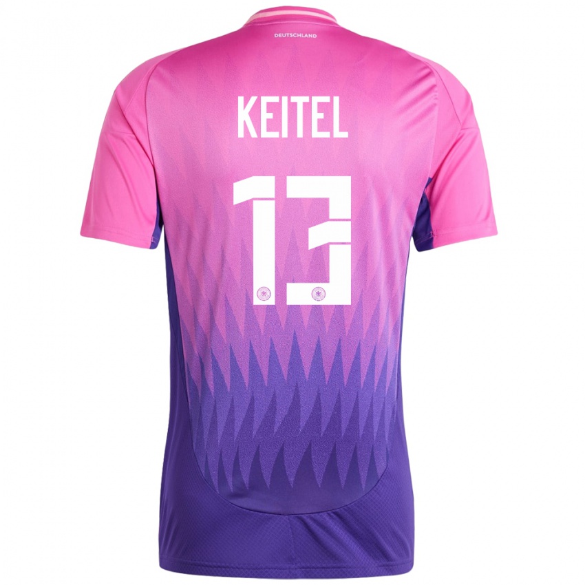 Niño Camiseta Alemania Yannik Keitel #13 Rosado Morado 2ª Equipación 24-26 La Camisa Argentina