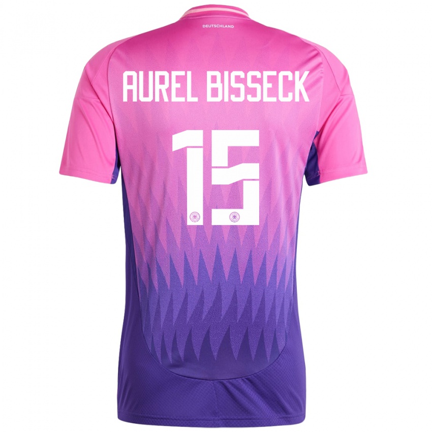 Niño Camiseta Alemania Yann Aurel Bisseck #15 Rosado Morado 2ª Equipación 24-26 La Camisa Argentina