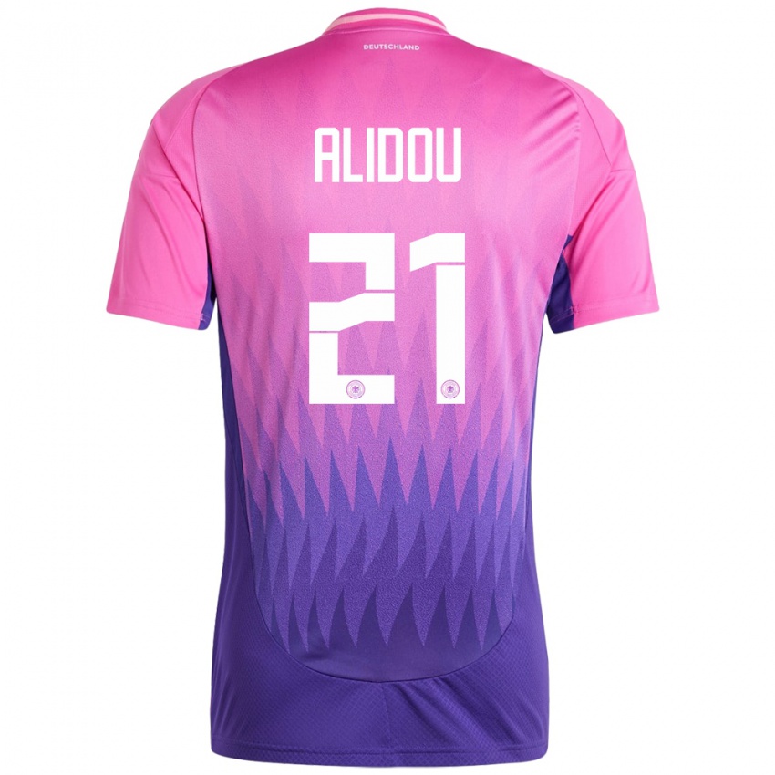 Niño Camiseta Alemania Faride Alidou #21 Rosado Morado 2ª Equipación 24-26 La Camisa Argentina