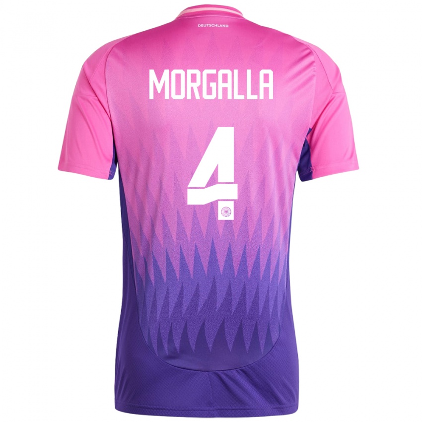 Niño Camiseta Alemania Leandro Morgalla #4 Rosado Morado 2ª Equipación 24-26 La Camisa Argentina