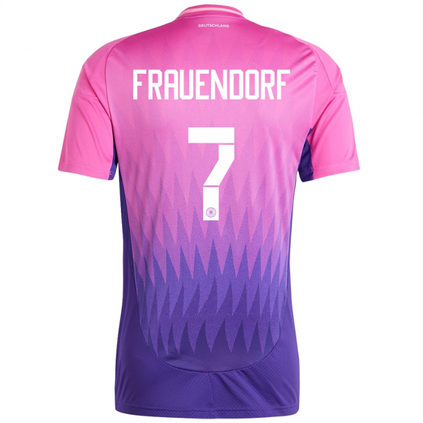 Niño Camiseta Alemania Melkamu Frauendorf #7 Rosado Morado 2ª Equipación 24-26 La Camisa Argentina