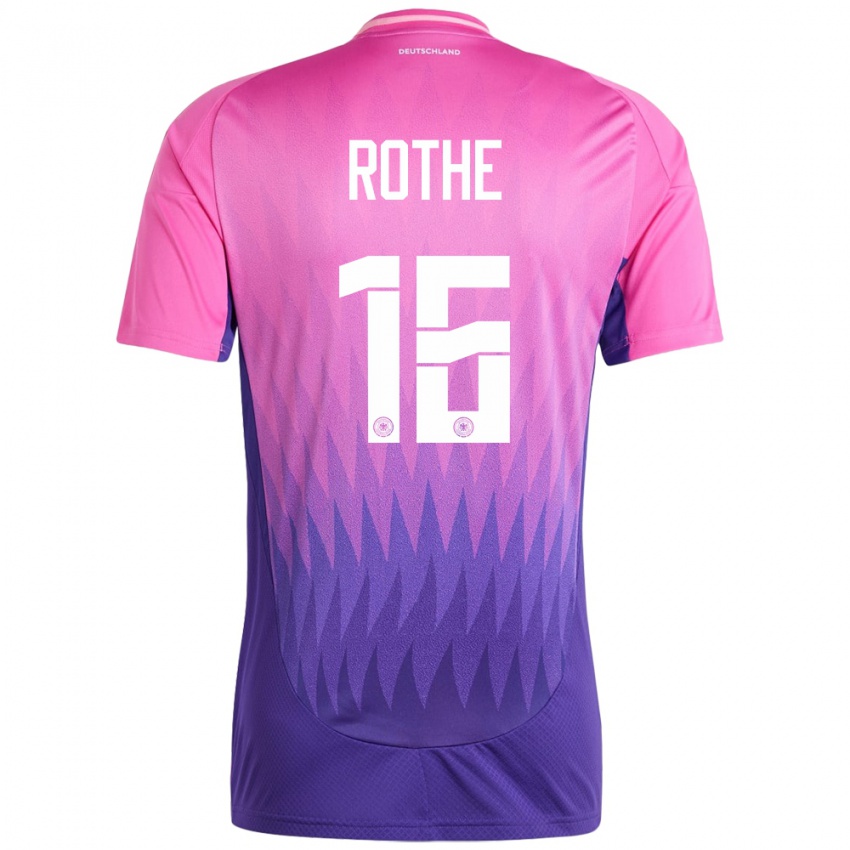 Niño Camiseta Alemania Tom Rothe #16 Rosado Morado 2ª Equipación 24-26 La Camisa Argentina