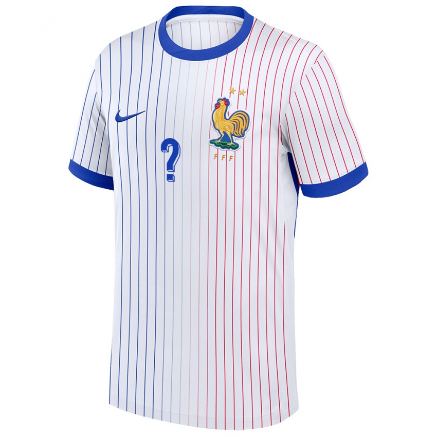 Niño Camiseta Francia Su Nombre #0 Blanco 2ª Equipación 24-26 La Camisa Argentina