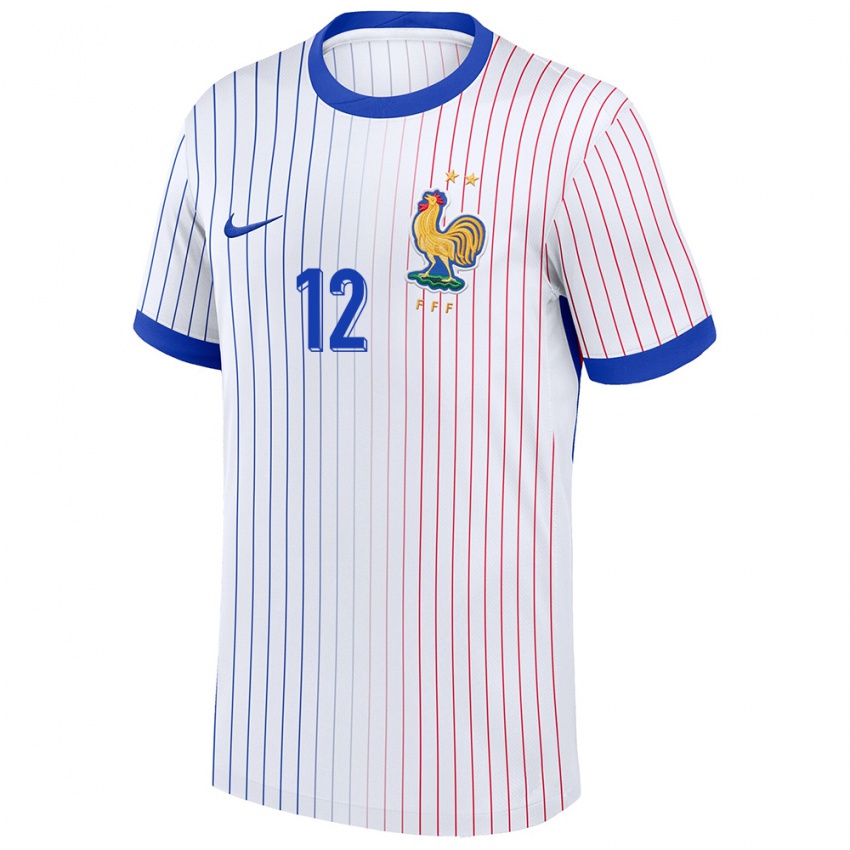 Niño Camiseta Francia Randal Kolo Muani #12 Blanco 2ª Equipación 24-26 La Camisa Argentina