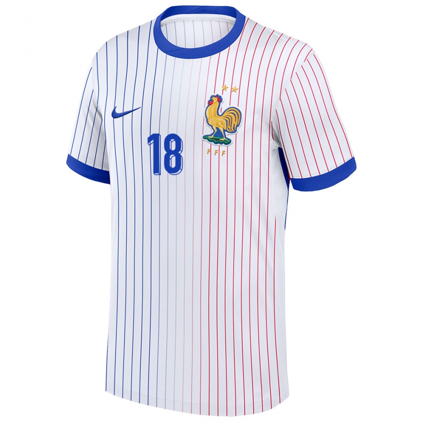 Niño Camiseta Francia Georginio Rutter #18 Blanco 2ª Equipación 24-26 La Camisa Argentina