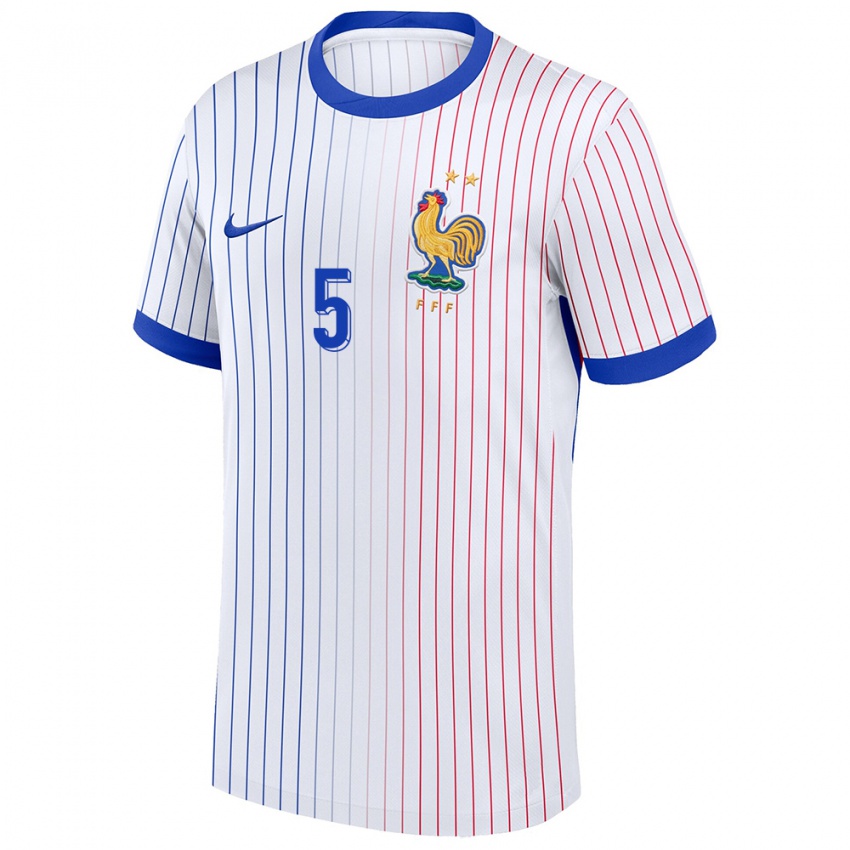 Niño Camiseta Francia Tanguy Nianzou #5 Blanco 2ª Equipación 24-26 La Camisa Argentina