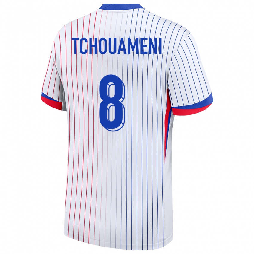 Niño Camiseta Francia Aurelien Tchouameni #8 Blanco 2ª Equipación 24-26 La Camisa Argentina