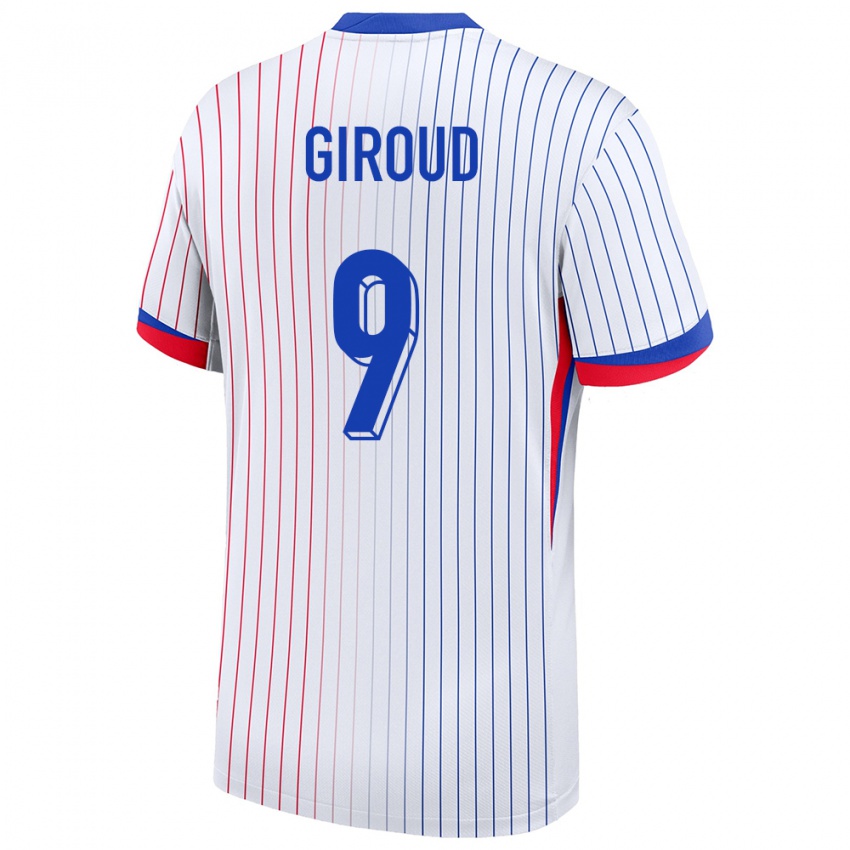 Niño Camiseta Francia Olivier Giroud #9 Blanco 2ª Equipación 24-26 La Camisa Argentina