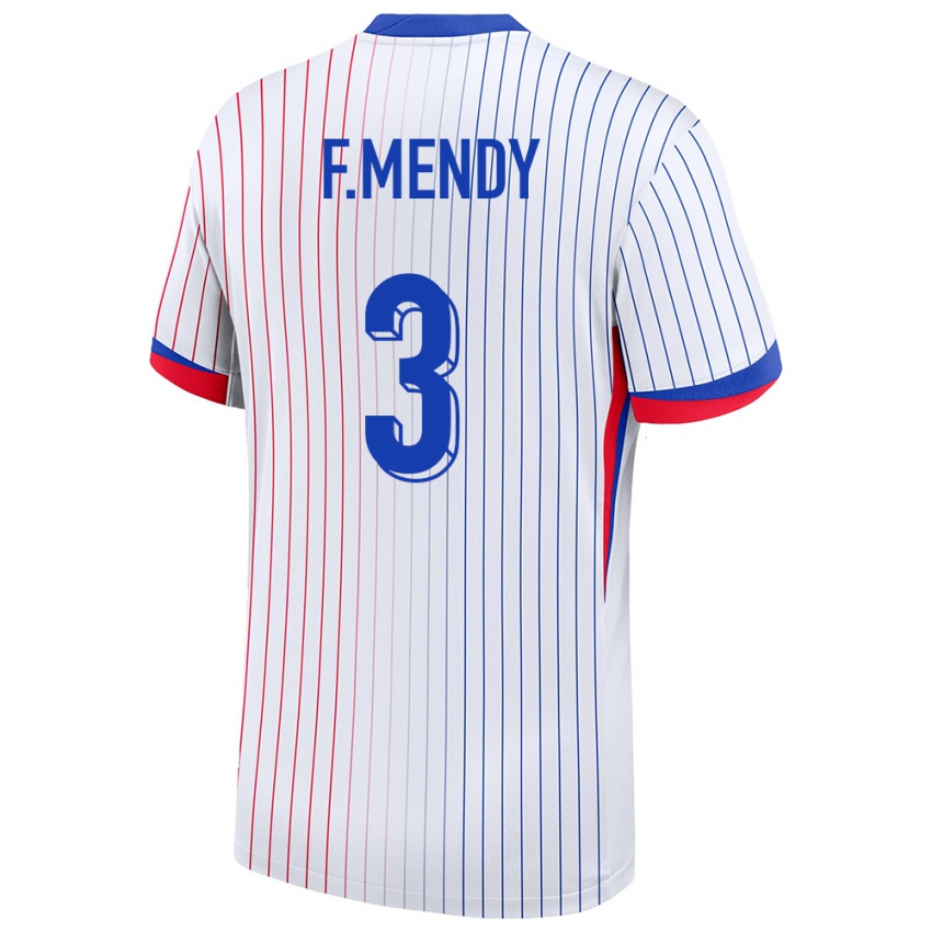 Niño Camiseta Francia Ferland Mendy #3 Blanco 2ª Equipación 24-26 La Camisa Argentina