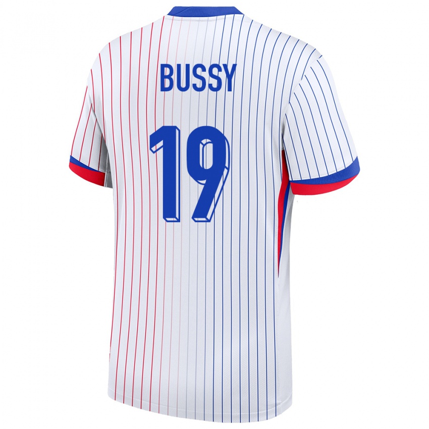 Niño Camiseta Francia Kessya Bussy #19 Blanco 2ª Equipación 24-26 La Camisa Argentina