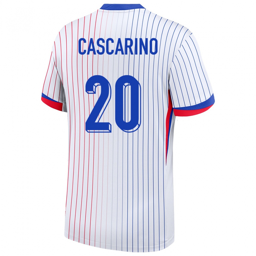 Niño Camiseta Francia Delphine Cascarino #20 Blanco 2ª Equipación 24-26 La Camisa Argentina