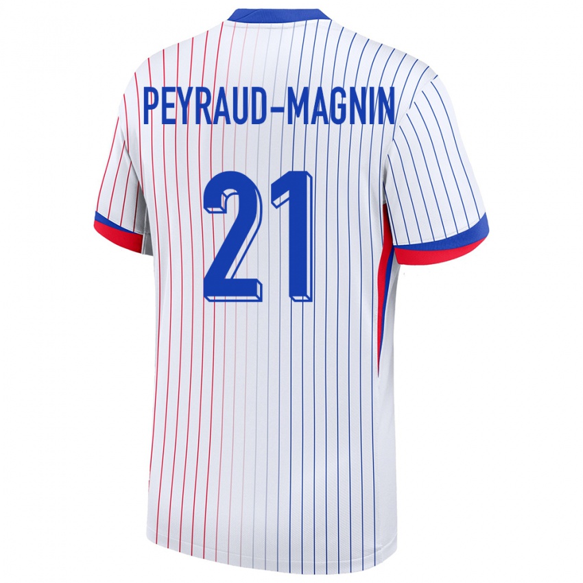 Niño Camiseta Francia Pauline Peyraud Magnin #21 Blanco 2ª Equipación 24-26 La Camisa Argentina