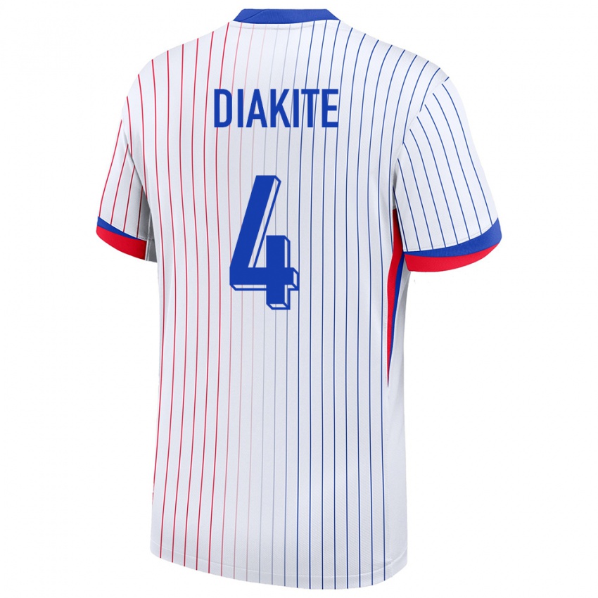 Niño Camiseta Francia Bafode Diakite #4 Blanco 2ª Equipación 24-26 La Camisa Argentina