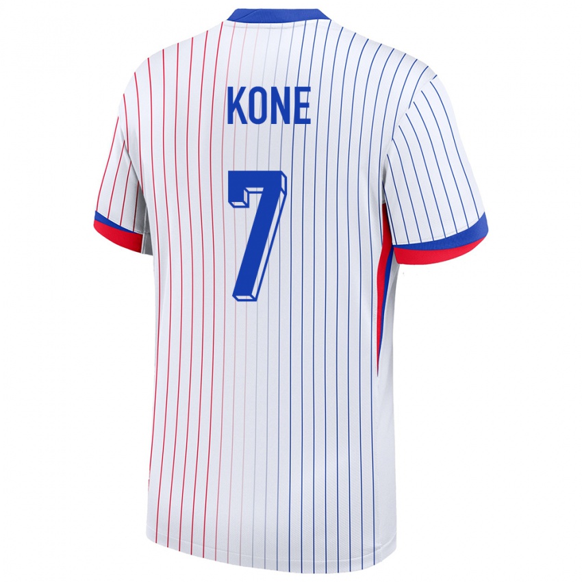 Niño Camiseta Francia Kouadio Kone #7 Blanco 2ª Equipación 24-26 La Camisa Argentina