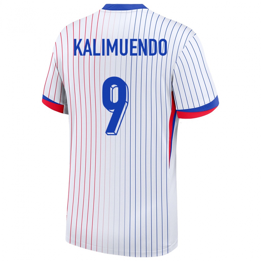 Niño Camiseta Francia Arnaud Kalimuendo #9 Blanco 2ª Equipación 24-26 La Camisa Argentina