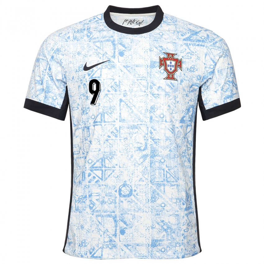 Niño Camiseta Portugal Goncalo Ramos #9 Crema Azul 2ª Equipación 24-26 La Camisa Argentina