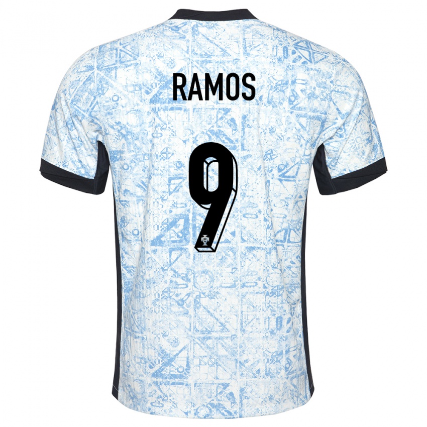 Niño Camiseta Portugal Goncalo Ramos #9 Crema Azul 2ª Equipación 24-26 La Camisa Argentina