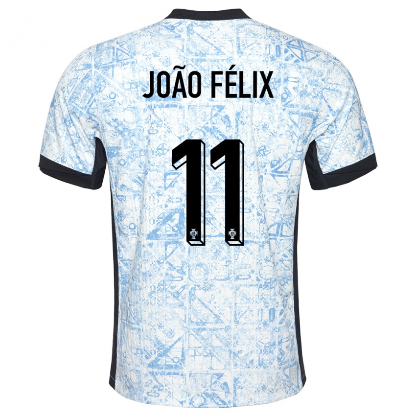 Niño Camiseta Portugal Joao Felix #11 Crema Azul 2ª Equipación 24-26 La Camisa Argentina