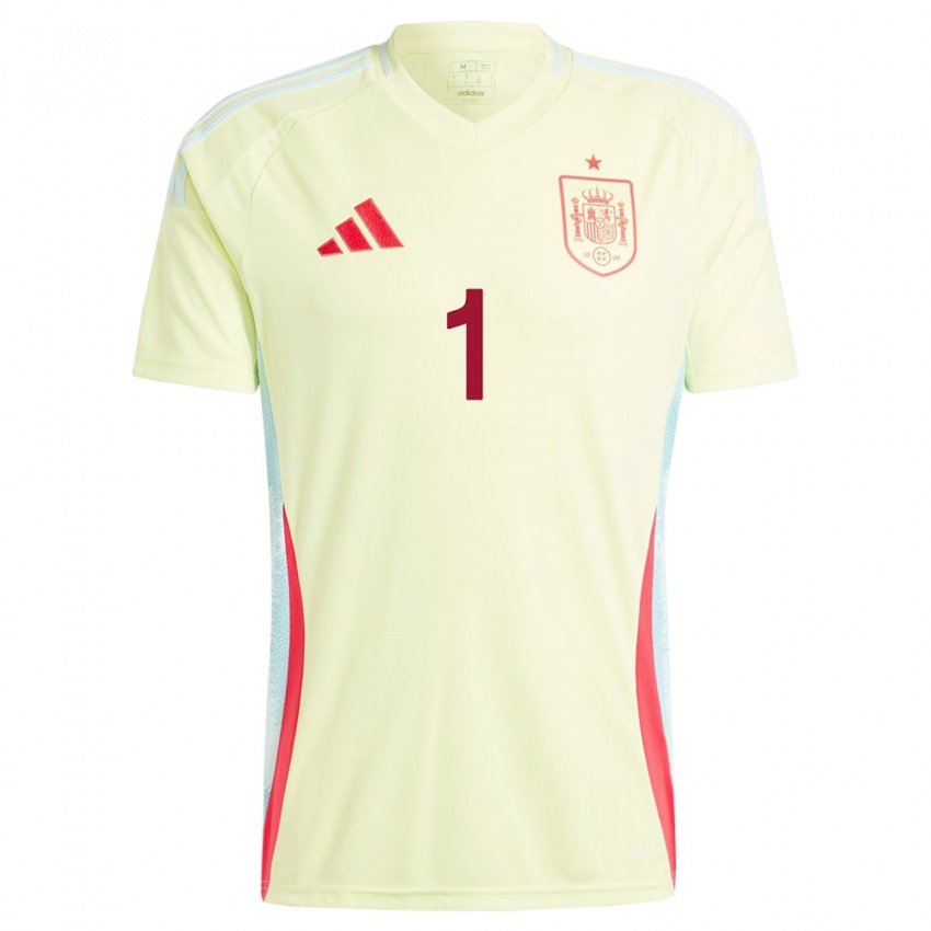 Niño Camiseta España David Raya #1 Amarillo 2ª Equipación 24-26 La Camisa Argentina