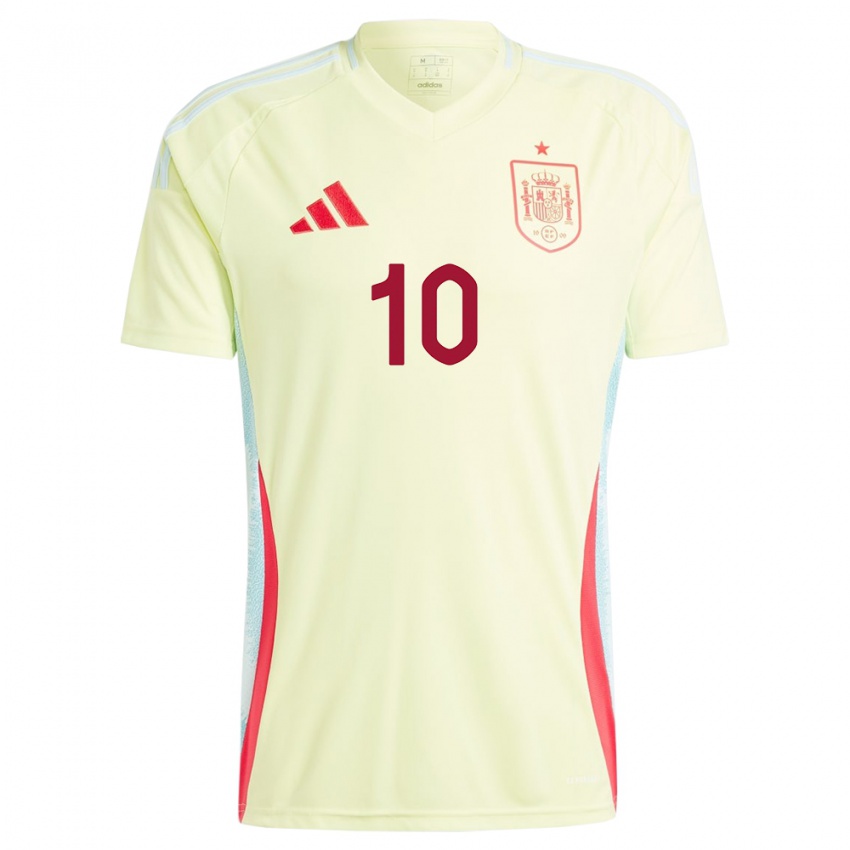 Niño Camiseta España Athenea Del Castillo #10 Amarillo 2ª Equipación 24-26 La Camisa Argentina