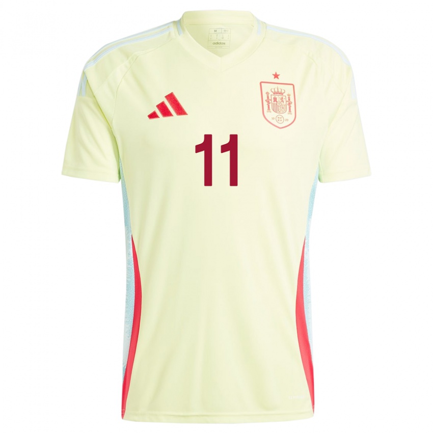 Niño Camiseta España Alexia Putellas #11 Amarillo 2ª Equipación 24-26 La Camisa Argentina