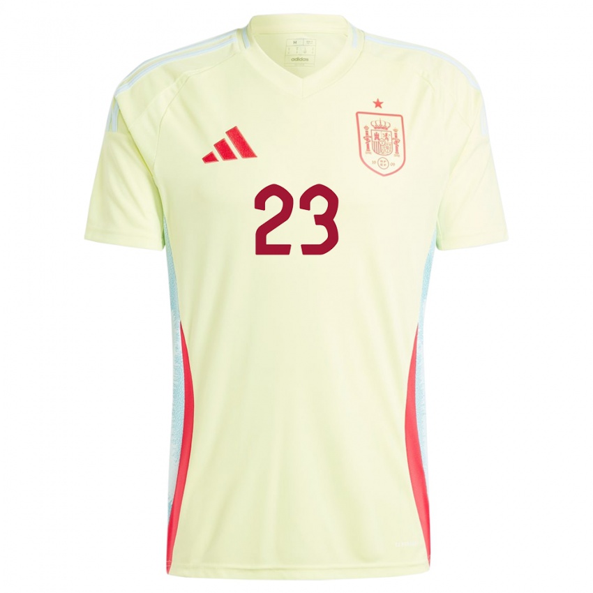 Niño Camiseta España Unai Simon #23 Amarillo 2ª Equipación 24-26 La Camisa Argentina