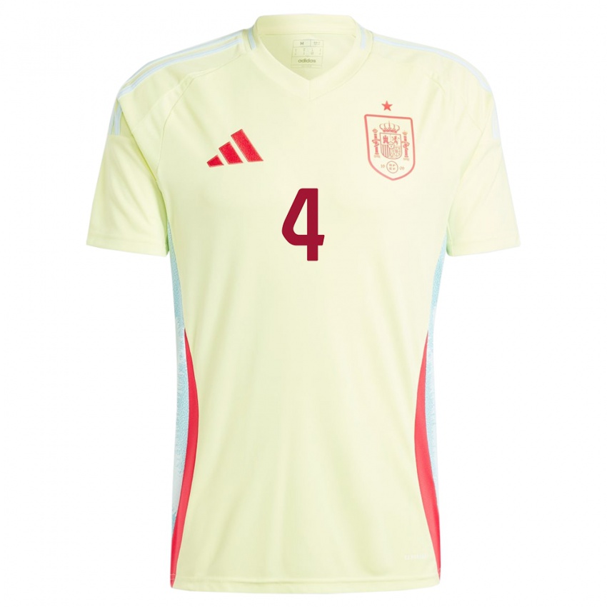 Niño Camiseta España Rocio Galvez #4 Amarillo 2ª Equipación 24-26 La Camisa Argentina