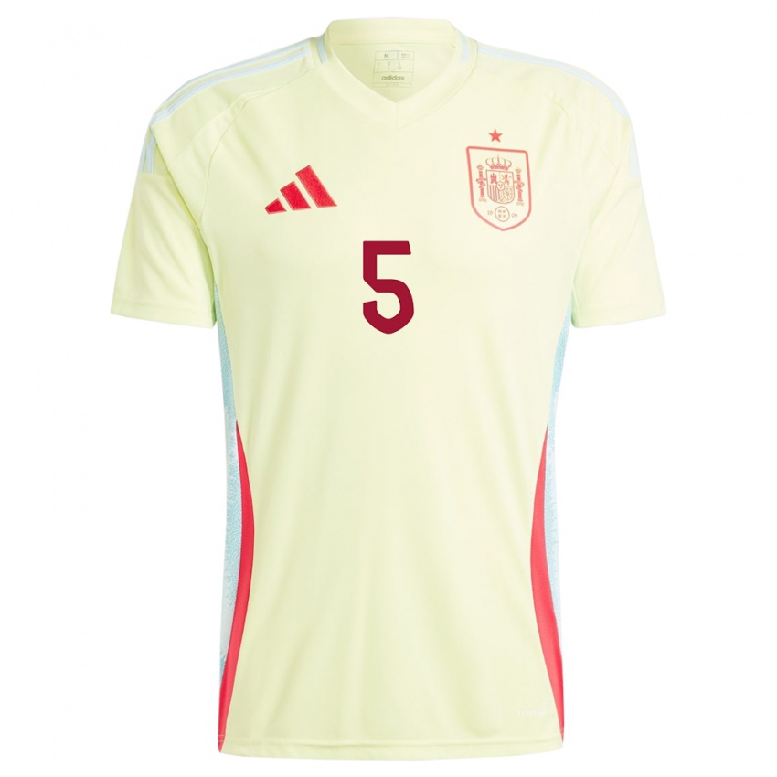 Niño Camiseta España Sergio Busquets #5 Amarillo 2ª Equipación 24-26 La Camisa Argentina