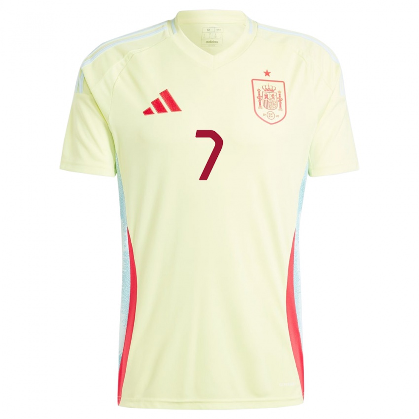 Niño Camiseta España Pol Fortuny #7 Amarillo 2ª Equipación 24-26 La Camisa Argentina