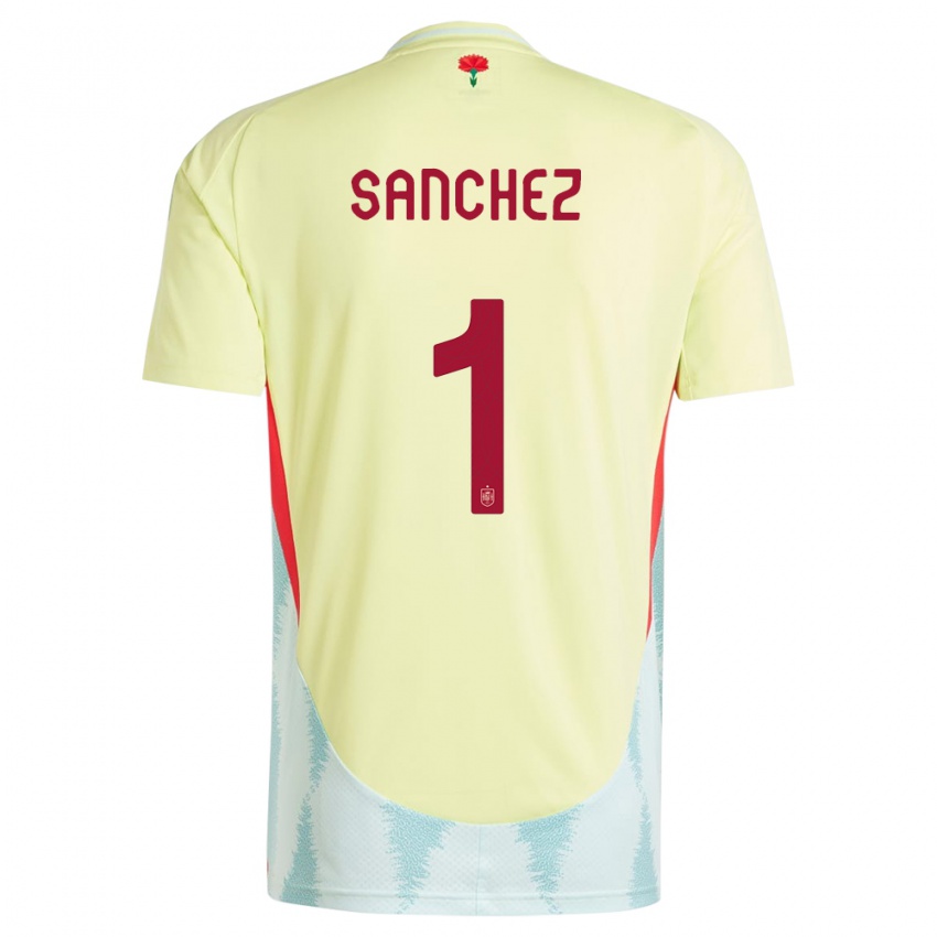 Niño Camiseta España Robert Sanchez #1 Amarillo 2ª Equipación 24-26 La Camisa Argentina