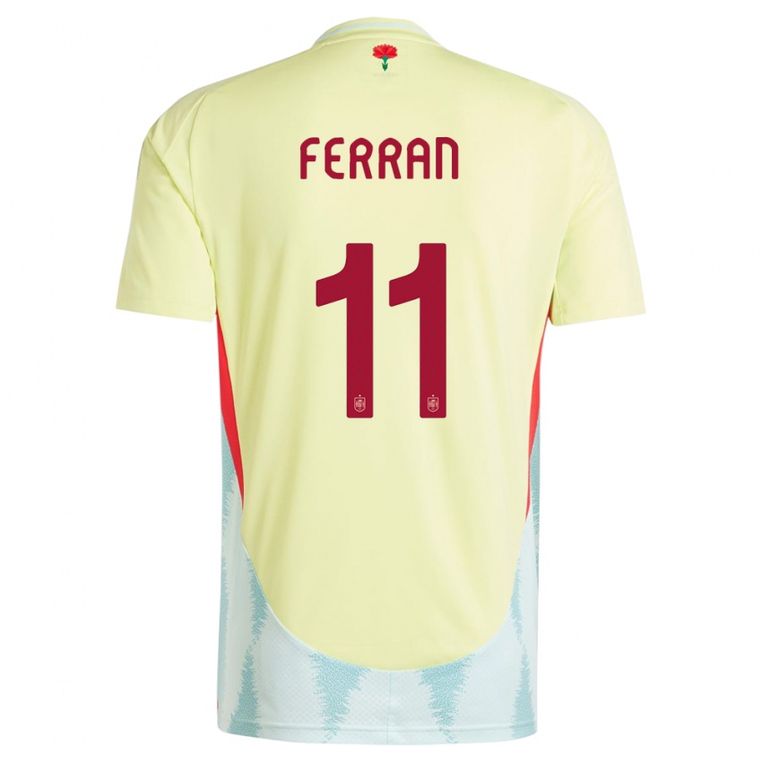 Niño Camiseta España Ferran Torres #11 Amarillo 2ª Equipación 24-26 La Camisa Argentina