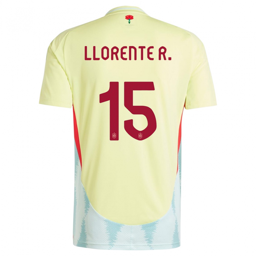 Niño Camiseta España Diego Llorente #15 Amarillo 2ª Equipación 24-26 La Camisa Argentina