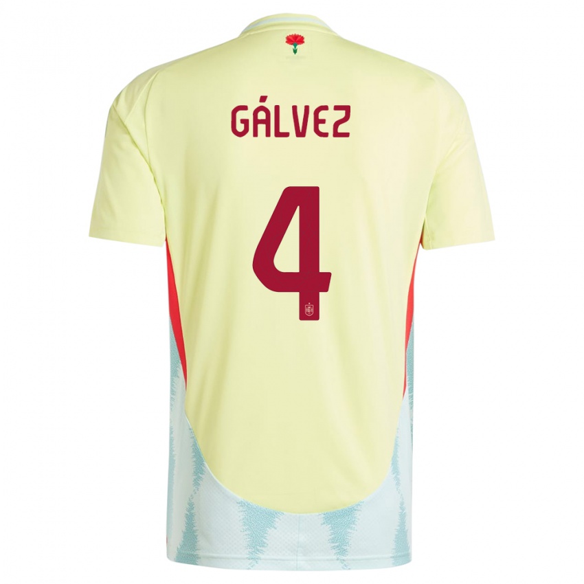 Niño Camiseta España Rocio Galvez #4 Amarillo 2ª Equipación 24-26 La Camisa Argentina