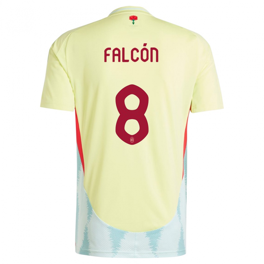 Niño Camiseta España Andrea Falcon #8 Amarillo 2ª Equipación 24-26 La Camisa Argentina