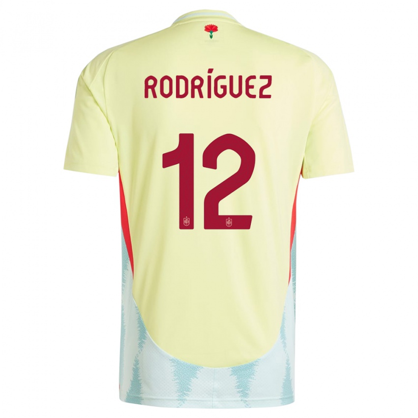 Niño Camiseta España Lucia Rodriguez #12 Amarillo 2ª Equipación 24-26 La Camisa Argentina