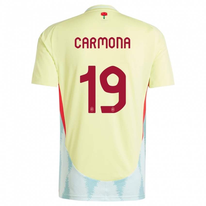 Niño Camiseta España Olga Carmona #19 Amarillo 2ª Equipación 24-26 La Camisa Argentina