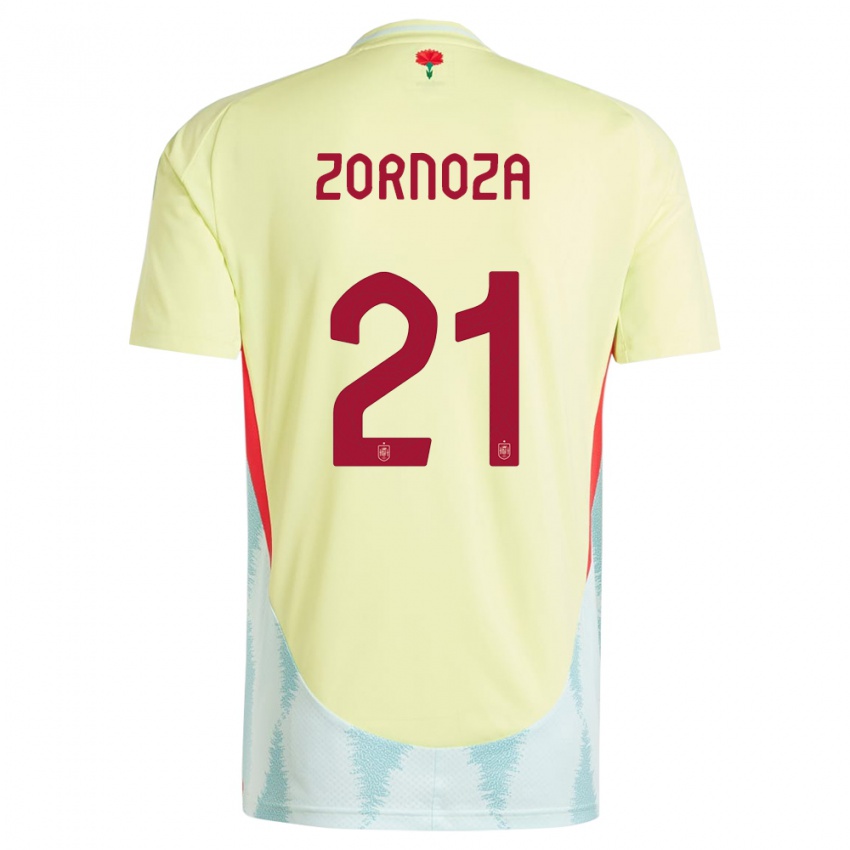 Niño Camiseta España Claudia Zornoza #21 Amarillo 2ª Equipación 24-26 La Camisa Argentina