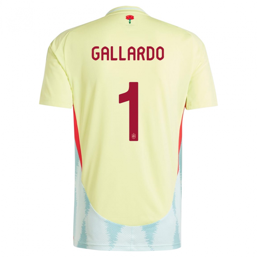 Niño Camiseta España Dolores Gallardo #1 Amarillo 2ª Equipación 24-26 La Camisa Argentina