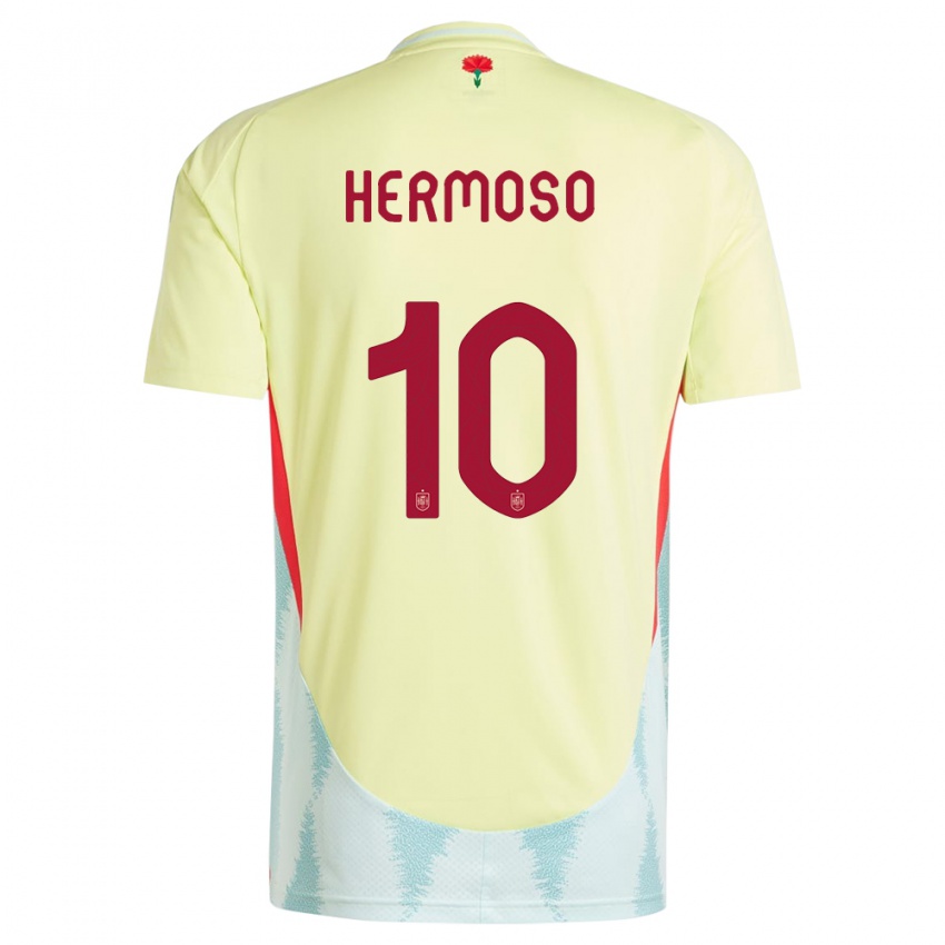 Niño Camiseta España Jennifer Hermoso #10 Amarillo 2ª Equipación 24-26 La Camisa Argentina